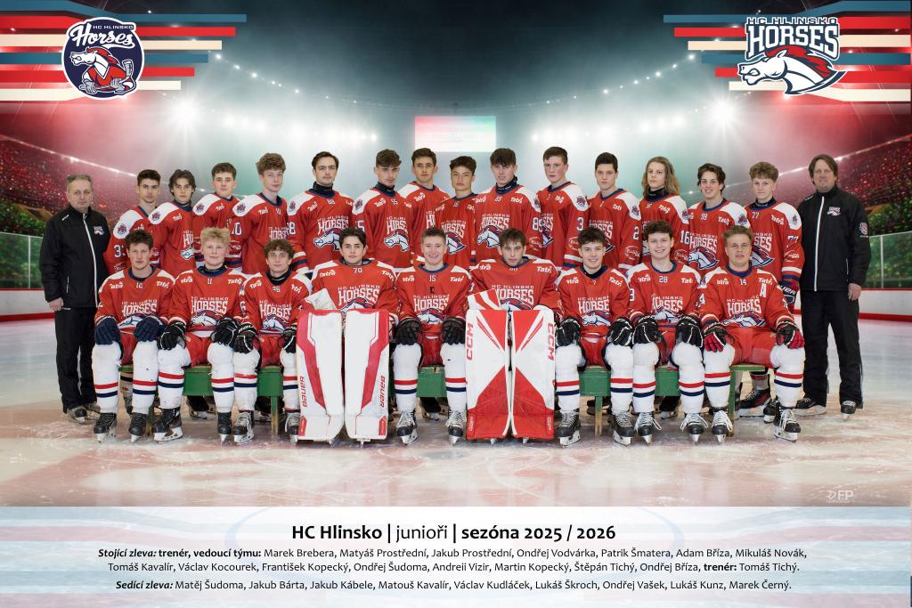 Týmové foto Junioři sezóna 2025  2026